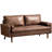 Aisha 70" Faux Leather Square Arm Loveseat-91527611