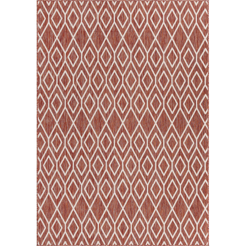 Tapis intérieur / extérieur Turks and Caicos, Red, Rectangle 7 pi 1 po x 10 pi