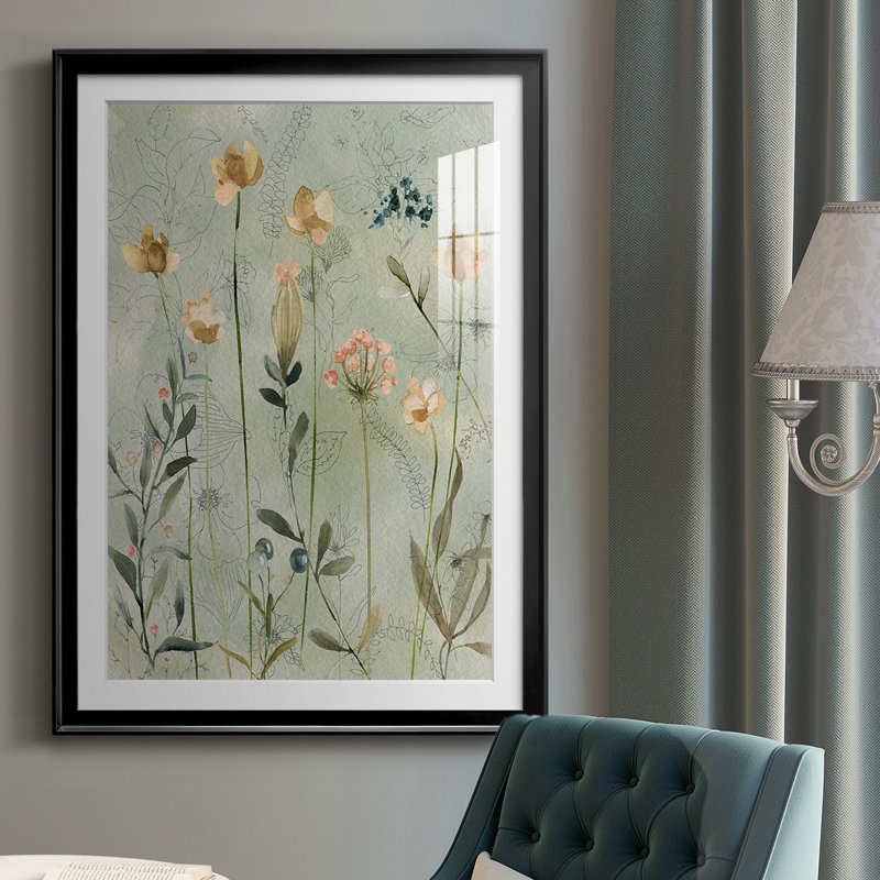 " Botanical Sketchbook ", Black, 24.5" H x 18.5" W
