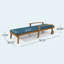 Chaise longue de jardin inclinable en bois d'acacia à 5 positions avec chaises longues réglables