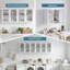 Armoires de rangement murales 48 po avec tablette réglable, armoires murales pour la lessive, la cuisine et la salle de bain-129492921-129492924