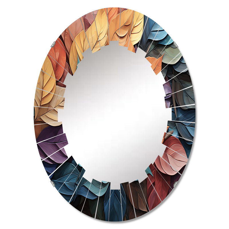 Flula - Miroir mural moderne ovale, 36 po x 24 po
