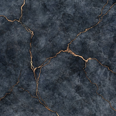 Golden Cracks - Wrapped Canvas Print
