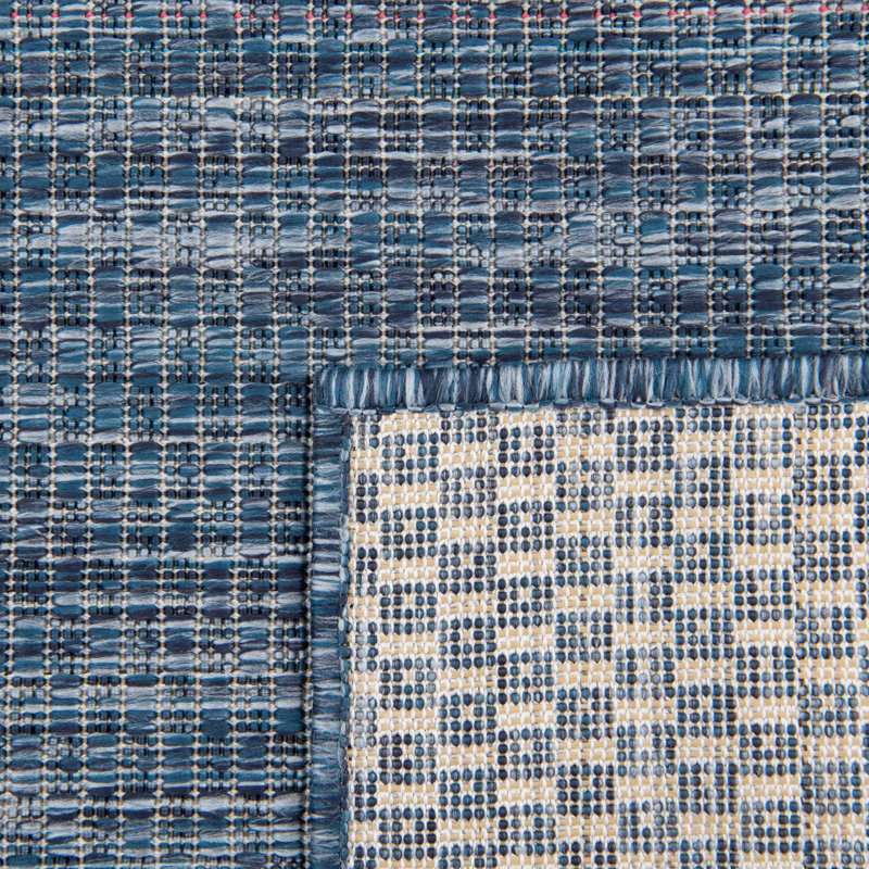 Avaughn Blue Indoor/Outdoor Area Rug, Octagon 5' x 5'