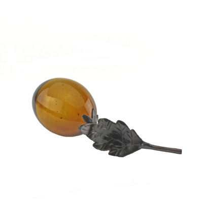 Wrought Iron And Amber Glass Lemon