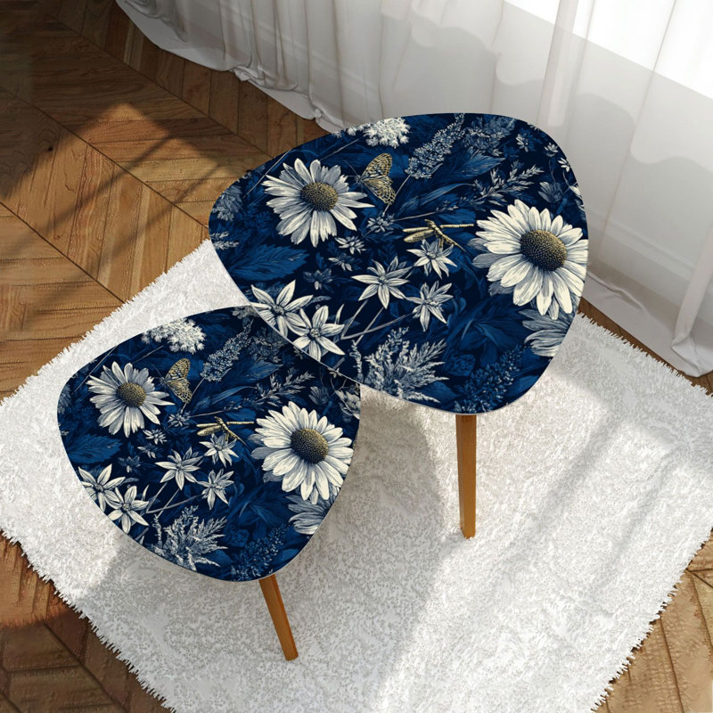 Ensemble de 2 tables basses gigognes Triangle