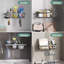 Serviteur de douche en acier inoxydable, ensemble de 6, organisateurs et rangement de salle de bain grande capacité, sans perçage-779506910