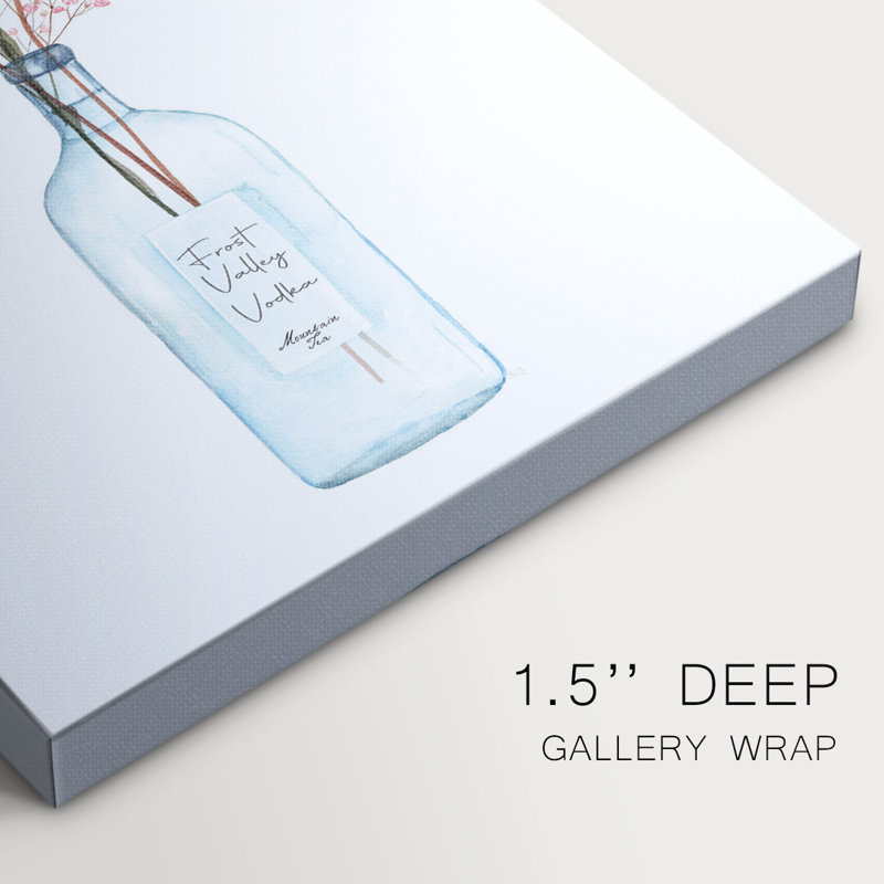 Vodka Frost Valley - Toile tendue avec châssis de qualité supérieure - Prêt à être accroché, H 18 po x l 24 po