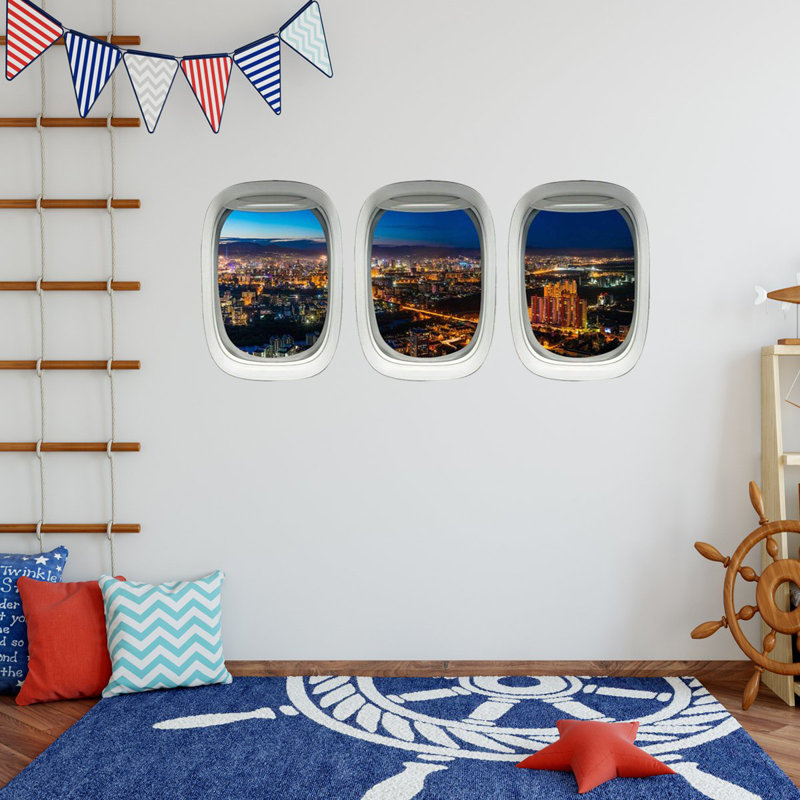 Ensemble de 3 adhésifs aériens pour fenêtre avion
