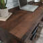 Bureau d'ordinateur, finition brune