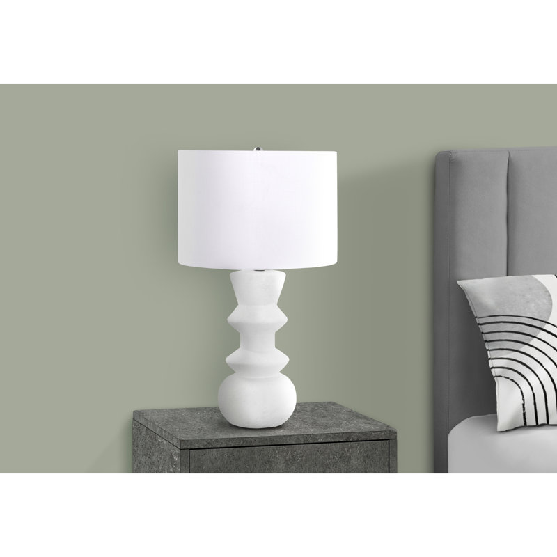 Lighting, 26 po, céramique, abat-jour, contemporain, Crème, crème