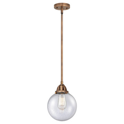 Nouveau 2 - Frederick - 1 Light Stem Hung Mini Pendant - LED Bulb - - Seedy Shade