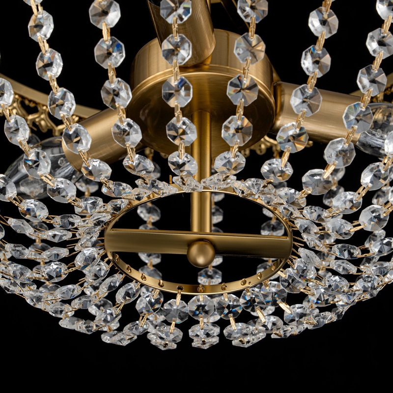 3-light Crystal Flush Mount