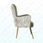 Chaise d'appoint verte avec imprimé