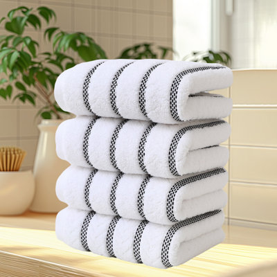 Towels Soft Highly Absorbent Hotel Spa Bathroom Towel Collection for Bathroom Kitchen | 13.3x29 Inch | Set of 4
