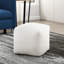 Repose-pieds carré en fausse fourrure antidérapant, avec fermeture à glissière, capacité de poids de 300 lb, pouf moderne, marque