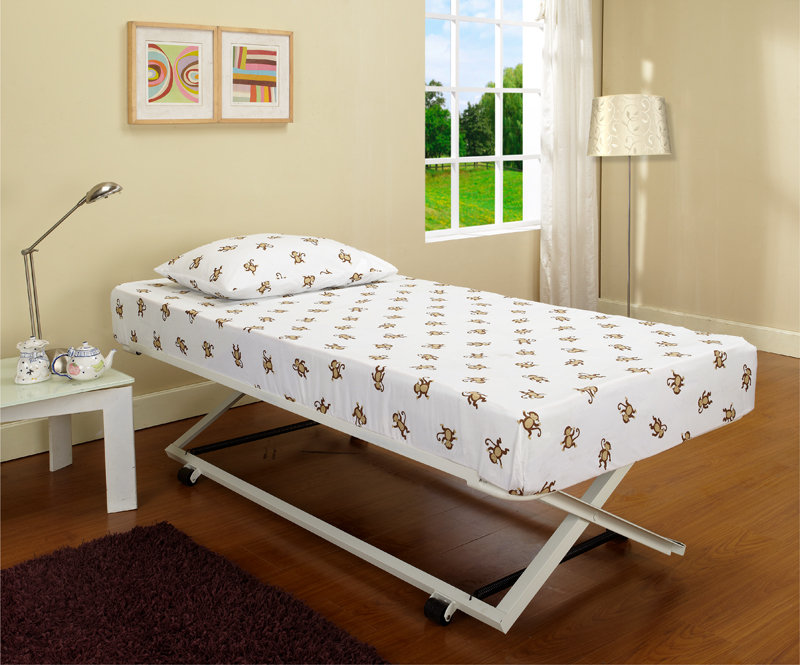 Lit gigogne escamotable Blount, Blanc