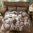 MooMee Wavy Striped Duvet Cover Set with Zipper Closure & 8 Corner Ties 100% Washed Cotton Linen Like Textured Breathable Lightweight-107521576-107521579