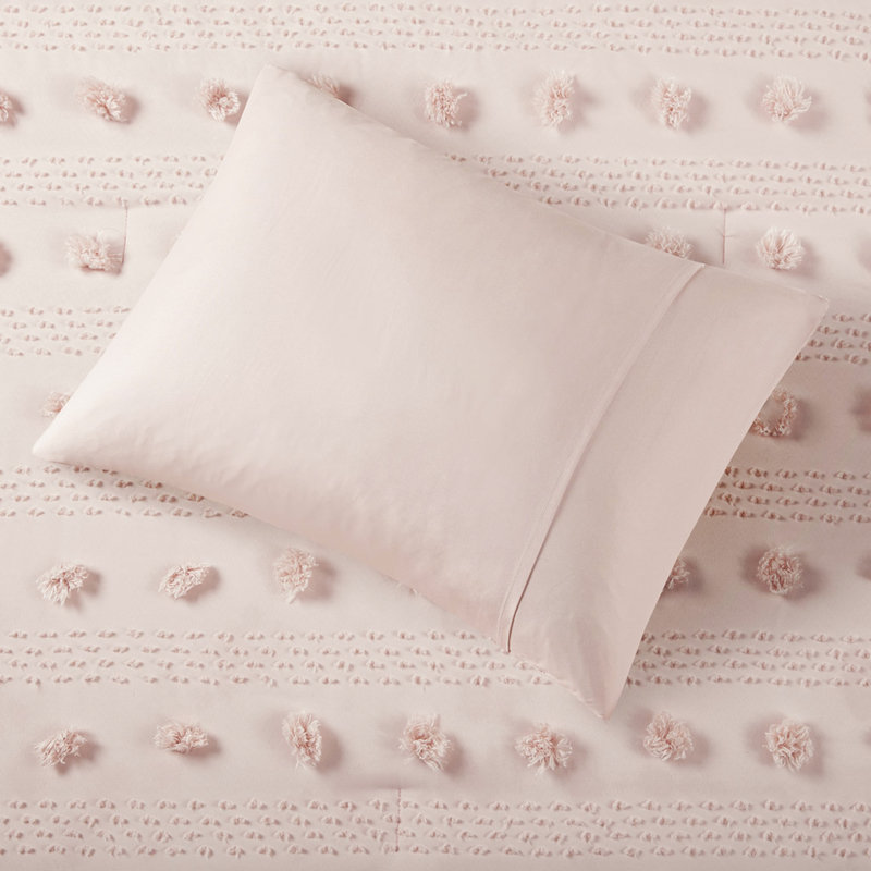 Édredon rose / double - Literie avec, Édredon double / grand + 2 taies décoratives sta, Pink