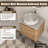 Eaton 24'' Wall Mounted Bathroom Vanity Set with Engineered Stone Top-775019187