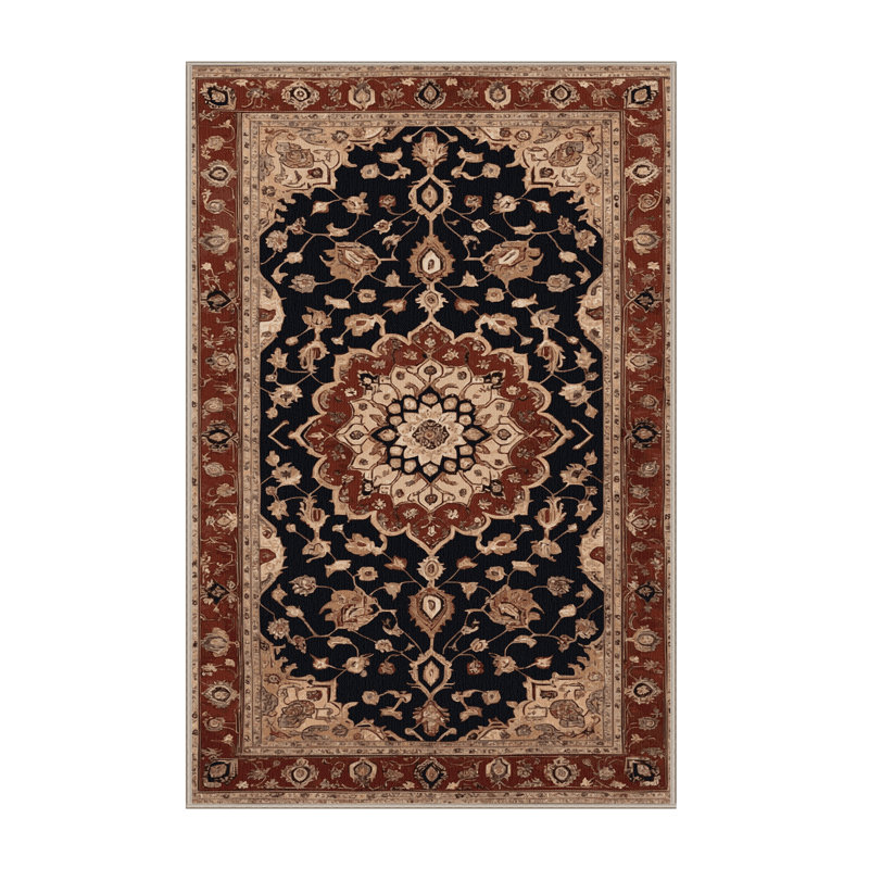 Machine Washable Persian Beige Area Rug, Rectangle 2' x 3'