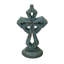Croix de table en bois sculpté à la main Hadmar Isle of Capri, finition turquoise patinée