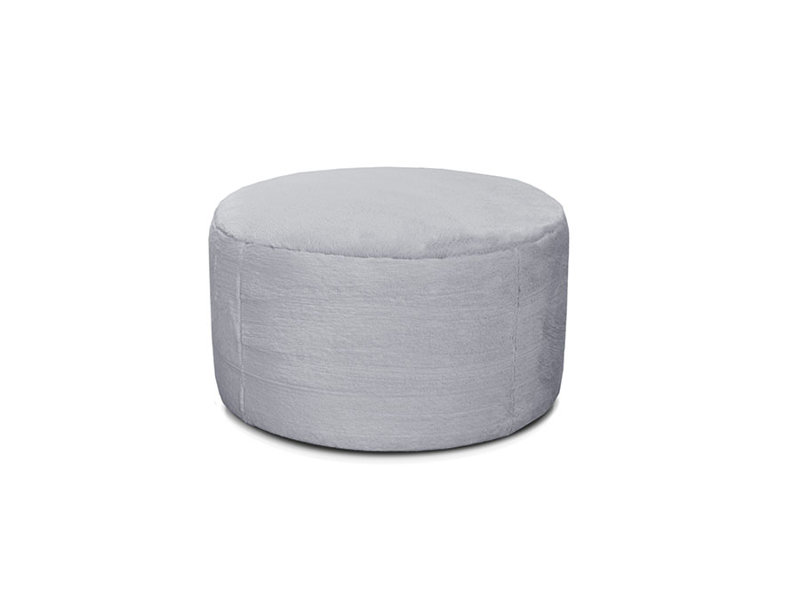 72cm Wide Circle Pouffe Ottoman, Ivory