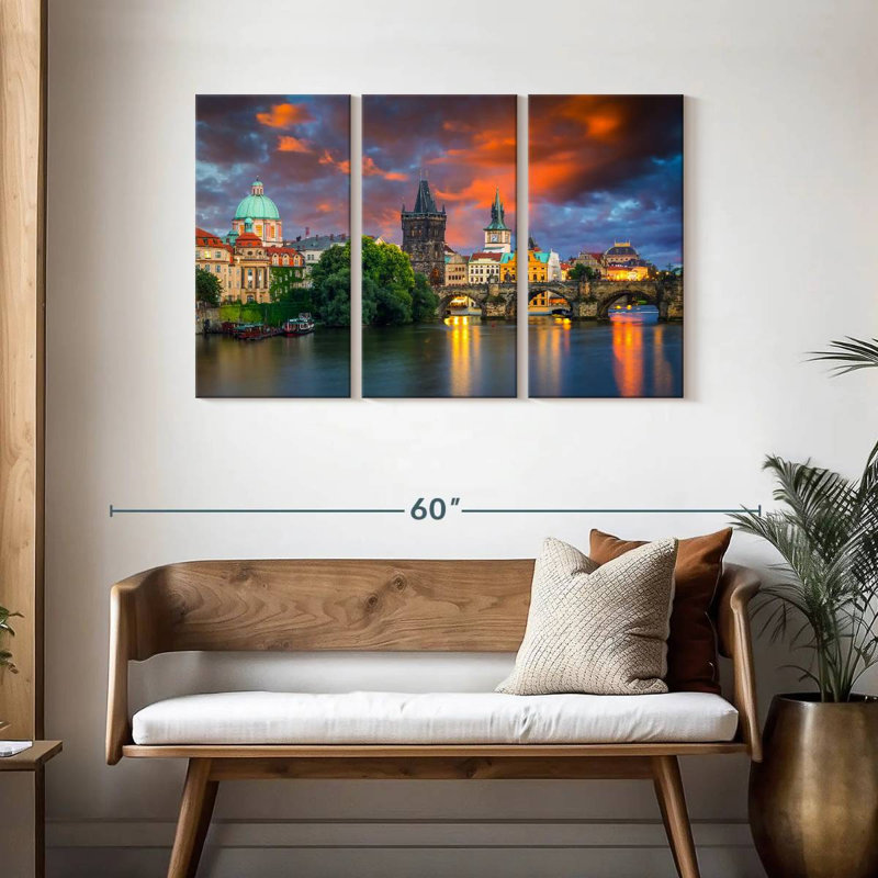 Lilie Vltava Charles Bridge, 28" H x 45" W