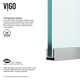 Zenith 34" W x 74" H Fixed Frameless Shower Screen with 3/8" Glass