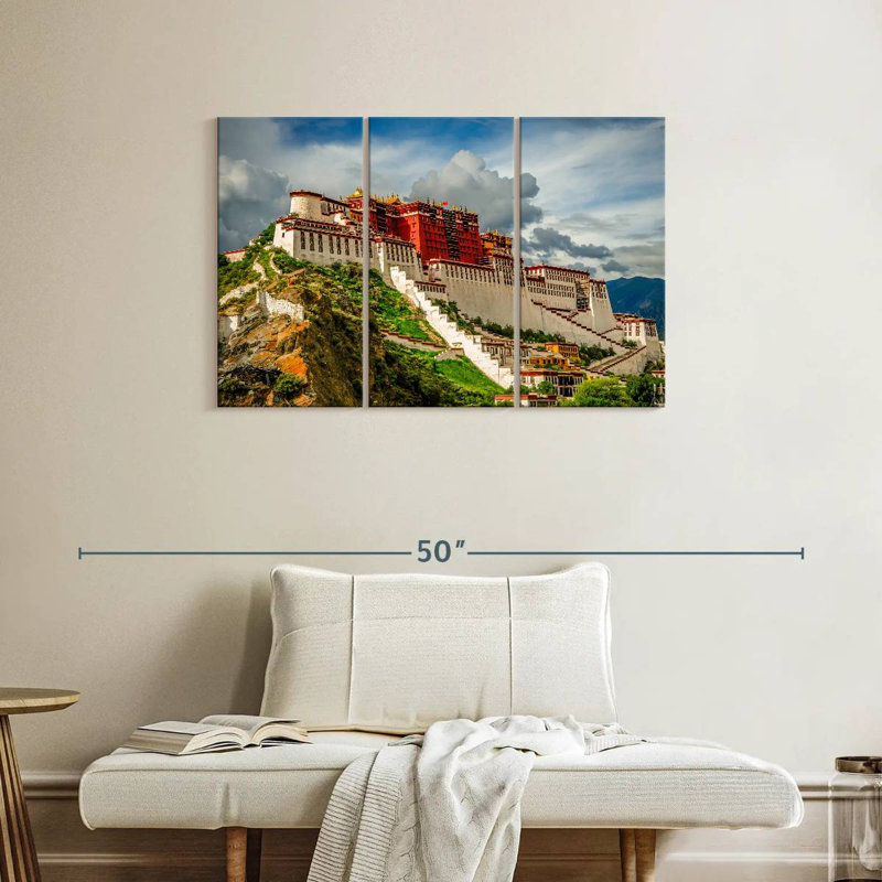 Adella, Palais du Tibet, Tibet, H 24 po x l 38 po