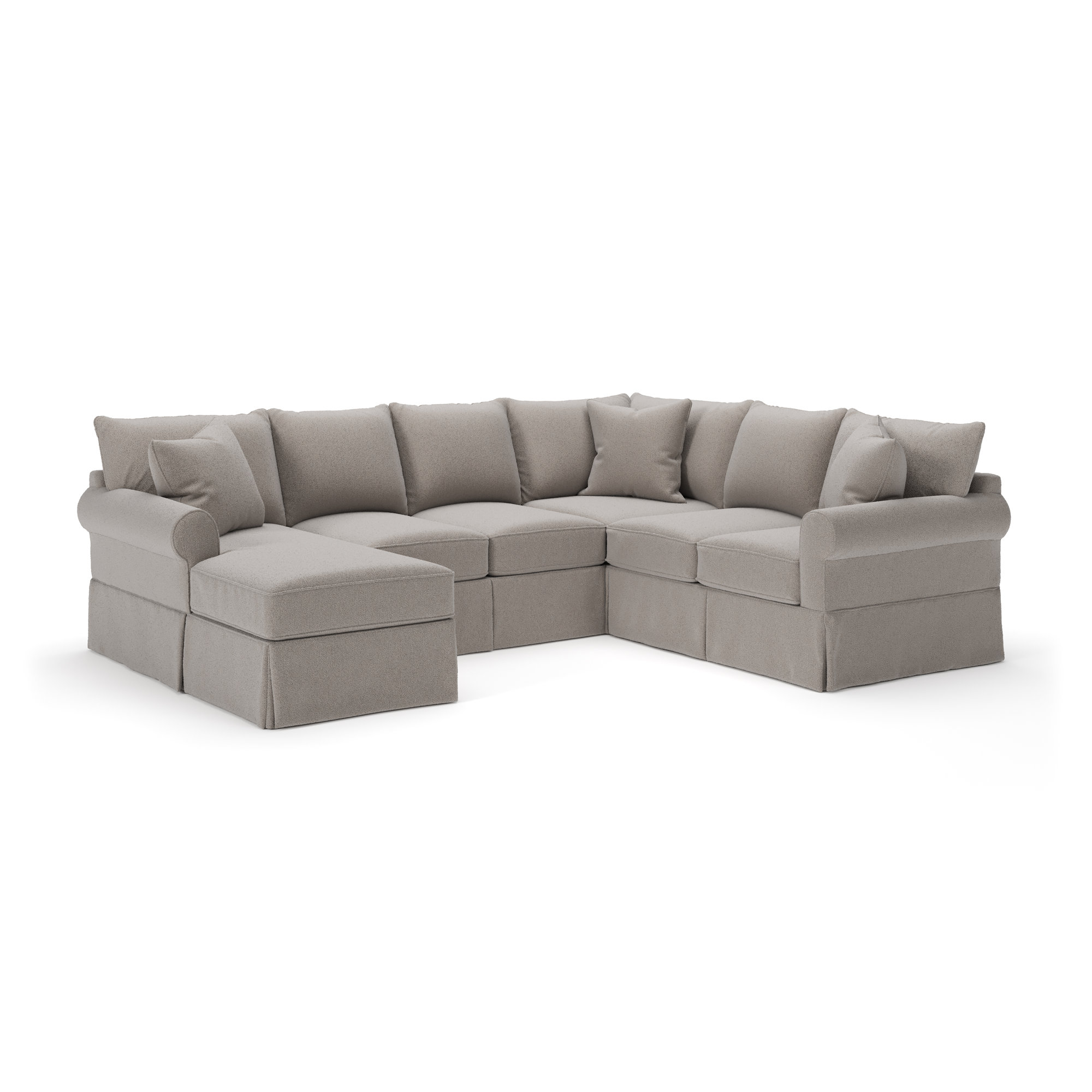 Amari Upholstered U-Sectional, Left Hand Facing, Apollo Pebble Boucle