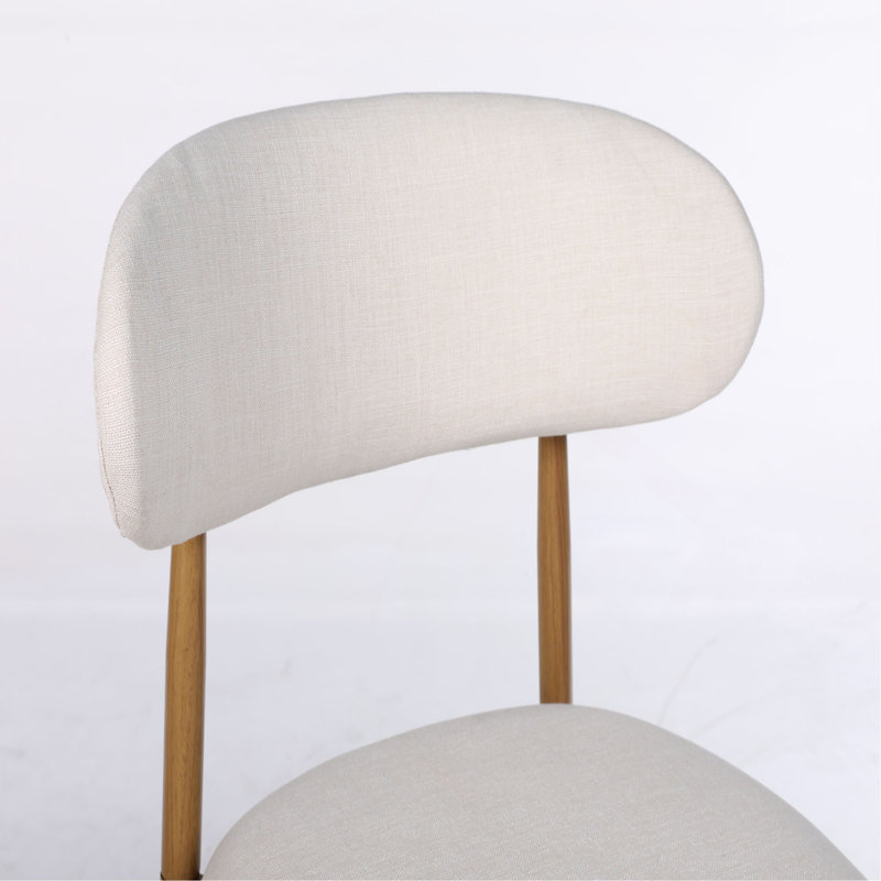 Ensemble de 4 tabourets de bar à hauteur de comptoir, tabourets de bar rembourrés avec pieds en métal pour îlot de cuisine, beige