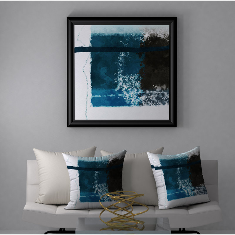 Abstract Throw Pillow, 20" H x 20" W
