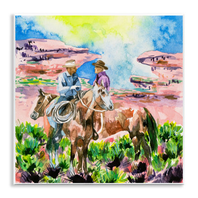 «Cowboy Duo in Canyon», art mural par Melissa Wang