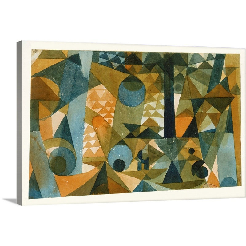 Reproduction d’art sur toile, "composition" par Paul Klee, Toile tendue, H 16 po x l 24 po x P 1,25 po