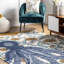 Tapis bleu / orange Thomas Paul-964278087