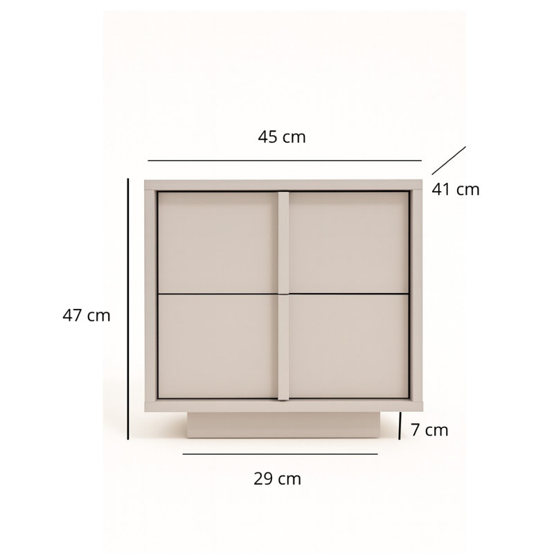 Tayliana 45cm W Laminate Bedside Table