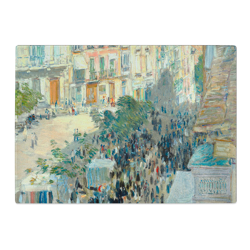 Southern French City by Childe Hassam Chopping Board, 0.4cm H x 20cm W x 28.5cm L