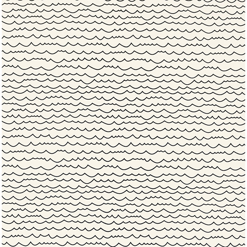 Waves Wallpaper, Black/White