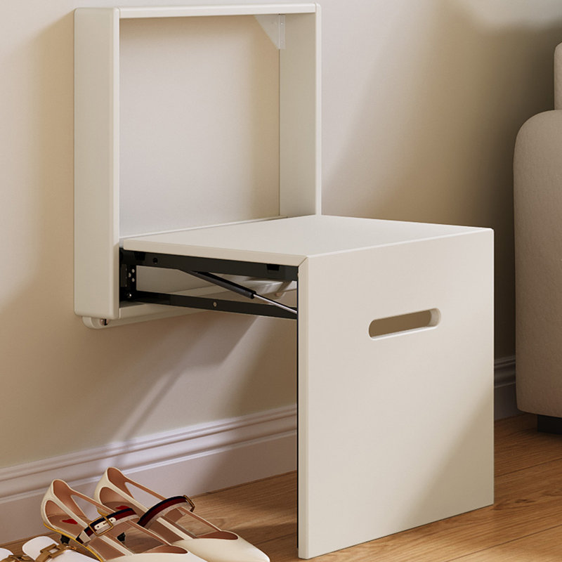 Fold Down And Up Foldable Shoe Bench,Entryway Shoe Changing Stool,Wall Mounted Seat, 15.55" H x 18.97" W x 11.06" D