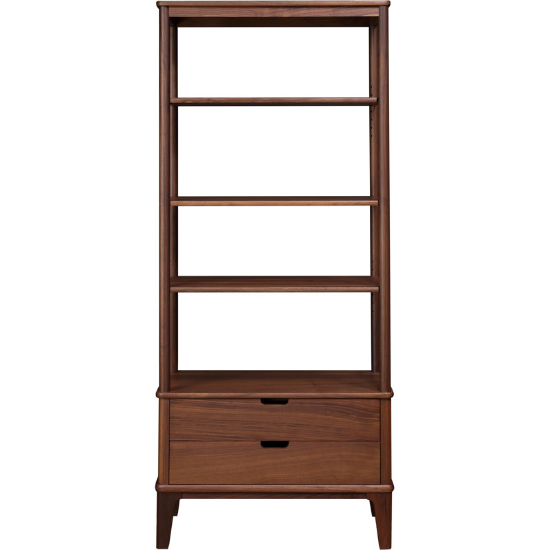 Walnut Grove Solid Wood Etagere Bookcase