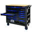 Wagon à outils multi-usages à 12 couches avec roulettes et comptoirs en bois