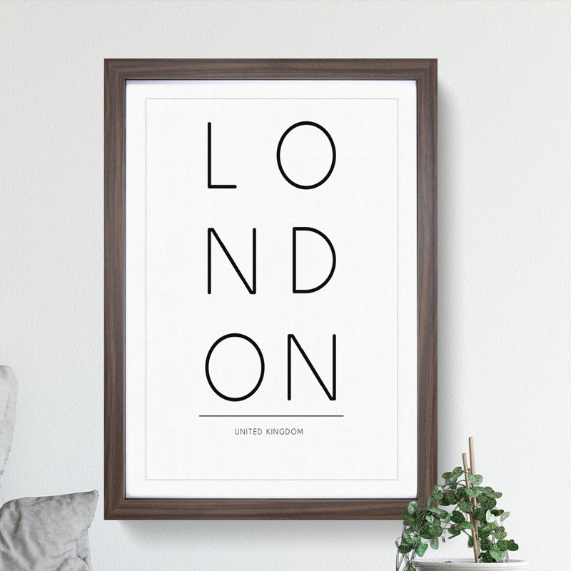 London United Kingdom - Framed Print, Walnut Framed, 65cm H x 48cm W x 2cm D
