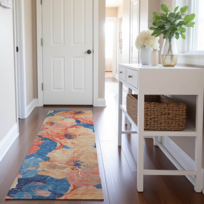 Tapis floral Premium Floyd AMF1542 lavable à la machine