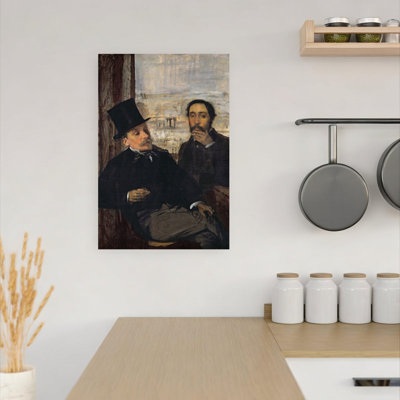 Self Portrait With Evariste De Valernes C.1865 Contemporary Portrait Architecture Wall Art Print - Print