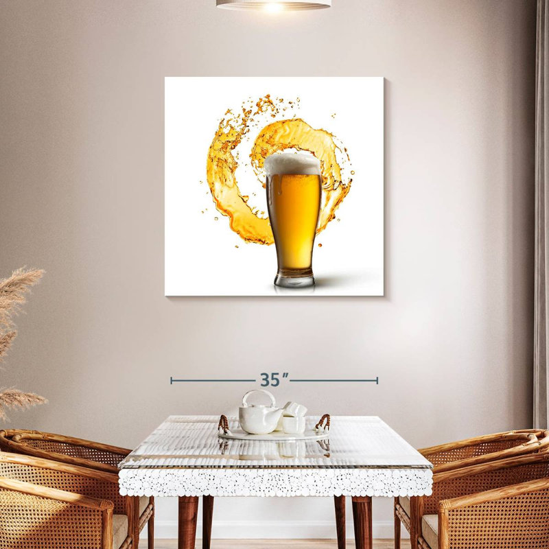 Yarlin Beer Splash, 36" H x 36" W