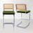 Crumley Upholstered 25.6" Velvet Counter Stool with Rattan Cane Back and Metal Frame-584333008