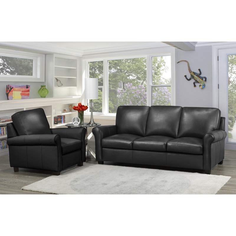 Ensemble de salon configurable en cuir Ambrie