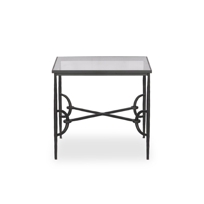 Babylon End Table-Hammered Gunmetal, 20" H x 22"W x 22" D