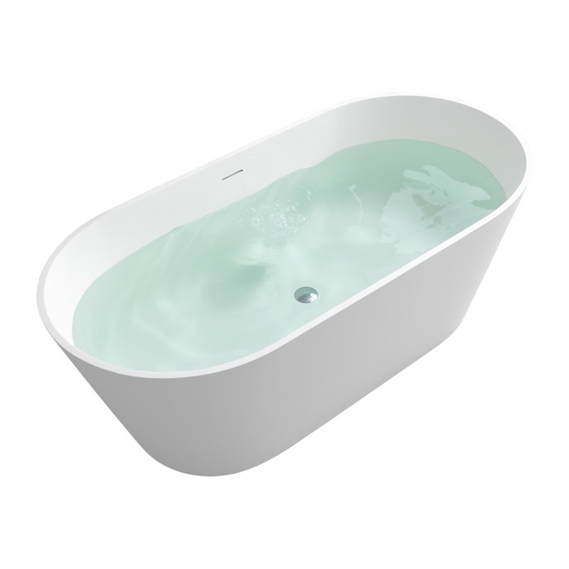63" Solid Surface Soaking Bathtub
